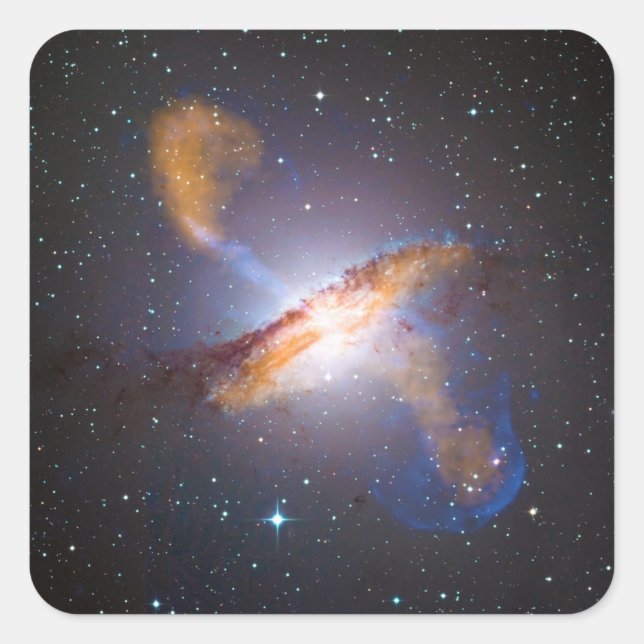 Centaurus A Shows a Supermassive Black Holes Power Square Sticker (Front)