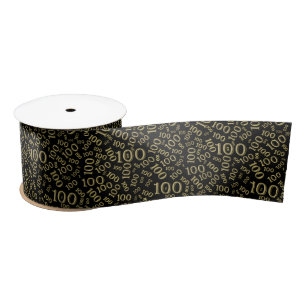 Centenarian 100th Birthday Party Theme Satin Ribbon