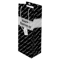 Centenarian Typography Pattern Black/White Name