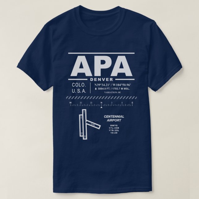 Centennial Airport APA T-Shirt (Design Front)