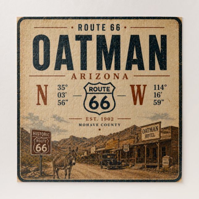 Centennial American Highway Nostalgic Game Jigsaw Puzzle (Vertical)
