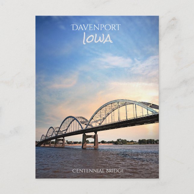 Centennial Bridge Over the Mississippi River Postcard (Front)