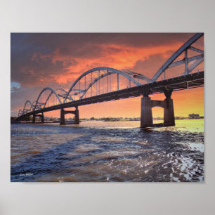 Centennial Bridge Over the Mississippi River Poste Poster