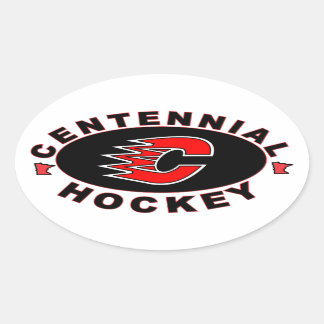 Centennial Hockey Logo Oval Sticker