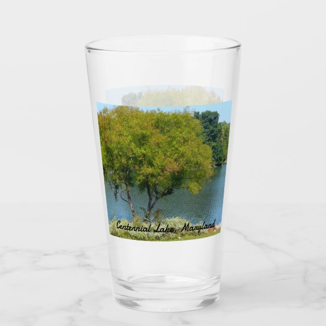 Centennial Lake in Ellicott City Maryland Glass (Front)