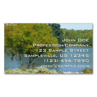 Centennial Lake in Ellicott City Maryland Magnetic Business Card