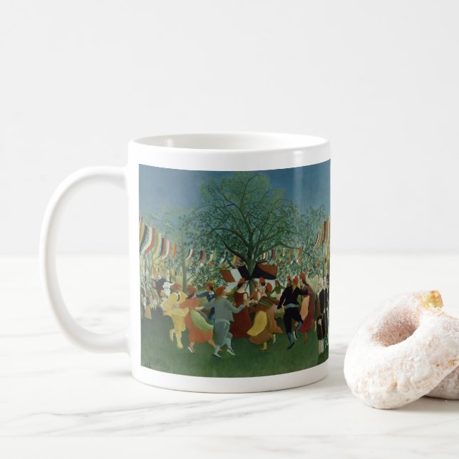 Centennial of Independence by Henri Rousseau Coffee Mug (With Donut)