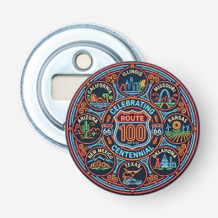 Centennial Route 66 Neon Glow Bottle Opener