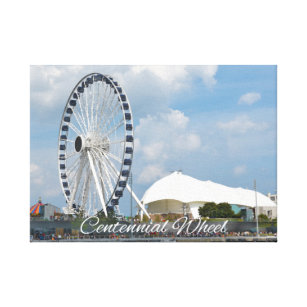 Centennial Wheel Under Cloudy Skies Canvas Art