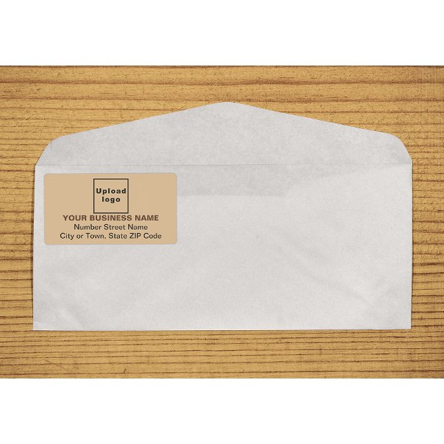 Center Aligned Business Light Brown Shipping Label (Center aligned business light brown shipping label on envelope)