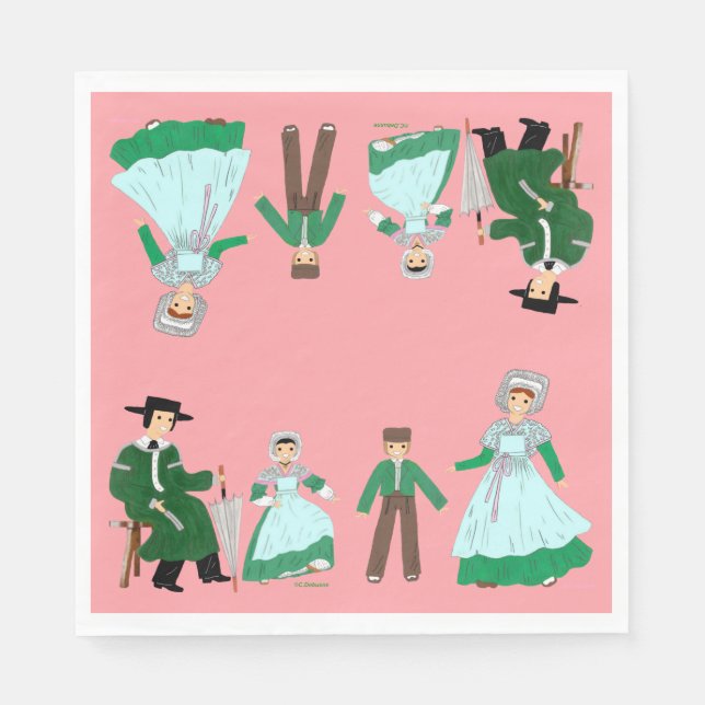 CENTER Folklore, France Napkin (Front)