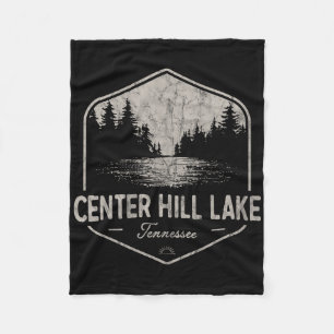 Center Hill Lake Tennessee Outdoors Vintage Fleece Blanket