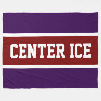 CENTER ICE Deep Purple Red White Hockey Stripes