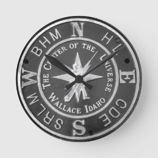 Center of the Universe in Wallace Idaho Round Clock