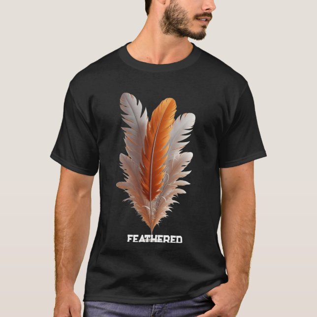 Centered Grace Feathered Balance Quiet Poise Still T-Shirt (Front)