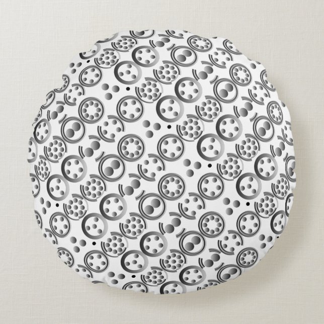 Centesimal 10 Digit Pi by Kenneth Yoncich Round Cushion (Front)