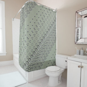 Centesimal 12Digit Fibonacci Sequence by K Yoncich Shower Curtain