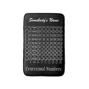 Centesimal Number Chart Lg-Sm by Kenneth Yoncich Bath Mat