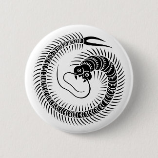 Centipede circle 6 cm round badge
