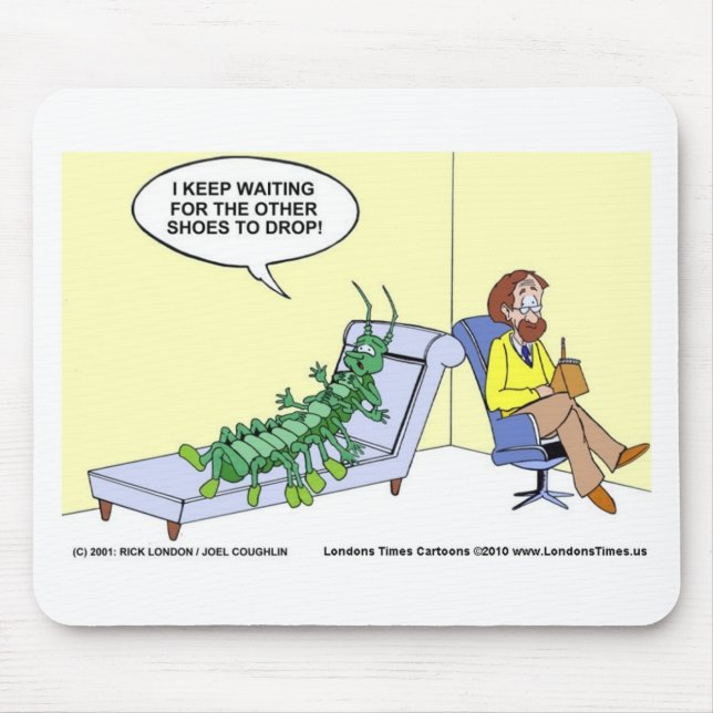 Centipede Psychiatry Funny Cards Mugs & Gifts Mouse Mat (Front)