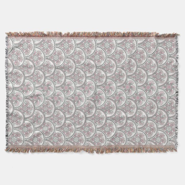 Centle Vintage Pattern Throw Blanket (Front)