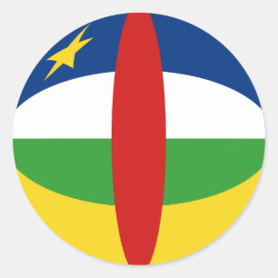 Centrafrique Fisheye Flag Sticker