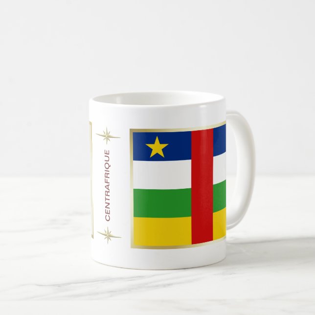 Centrafrique Flag + Map Mug (Front Right)
