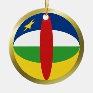 Centrafrique Flag Ornament