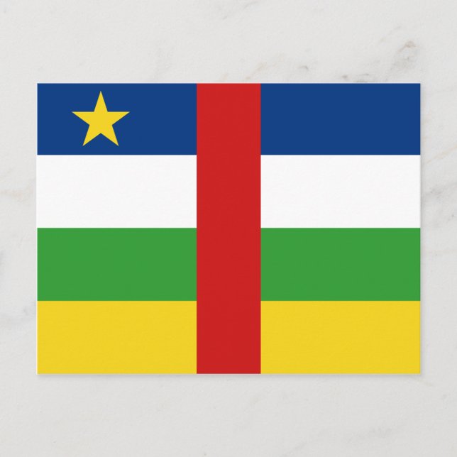 Centrafrique Flag Postcard (Front)