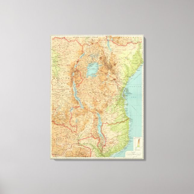 Central Africa eastern section Canvas Print (Front)