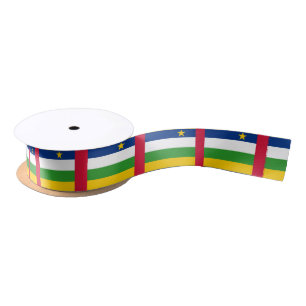 Central African flag ribbon Satin Ribbon