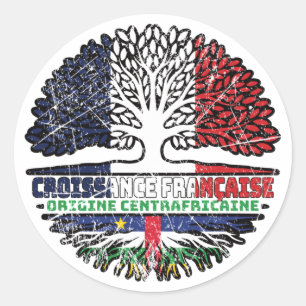 Central African Republic Central African  French Classic Round Sticker