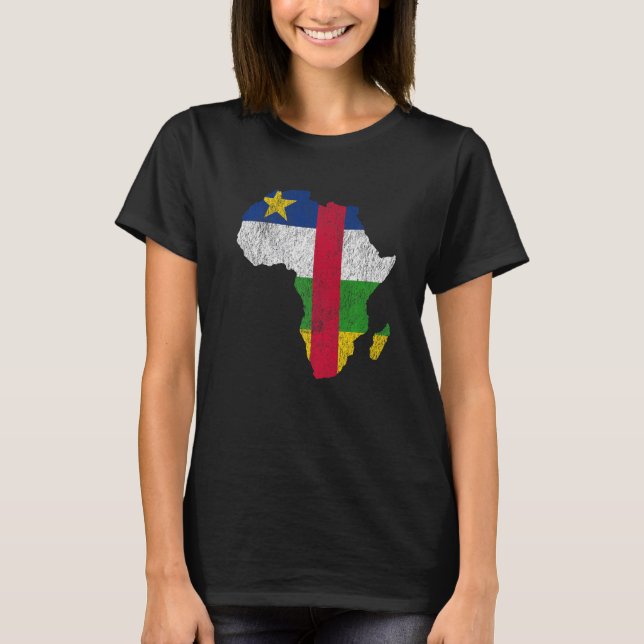 Central African Republic Flag Africa Central Afric T-Shirt (Front)