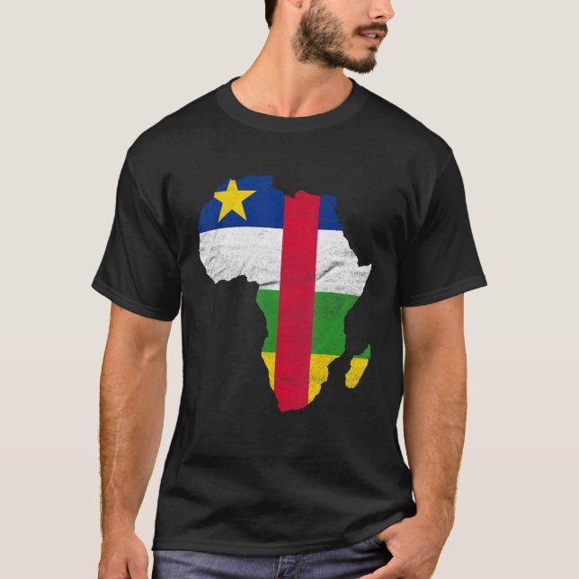 Central African Republic Flag Africa Central Afric T-Shirt (Front)