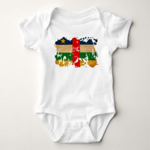 Central African Republic Flag Baby Bodysuit