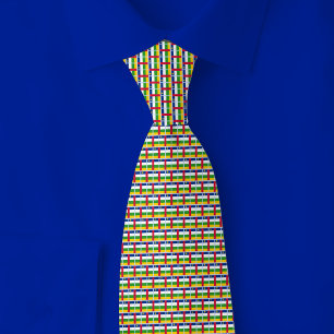 Central African Republic Flag Brick Pattern Tie