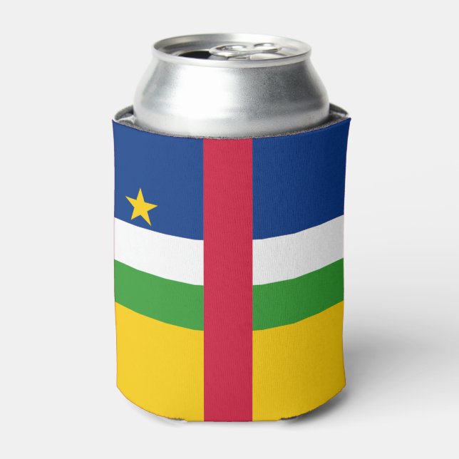 Central African Republic Flag Can Cooler (Can Front)