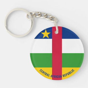 Central African Republic Flag Charming Patriotic Key Ring