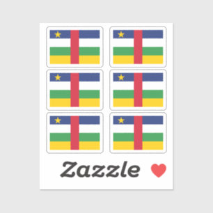 Central African Republic flag Collection pack of 6