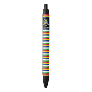 Central African Republic Flag Cute Patriotic Black Ink Pen