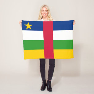 Central African Republic Flag Fleece Blanket