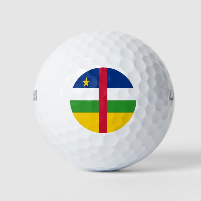 Central African Republic Flag Golf Balls (Front)