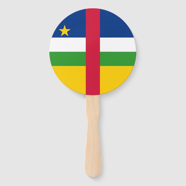 Central African Republic Flag Hand Fan (Front)
