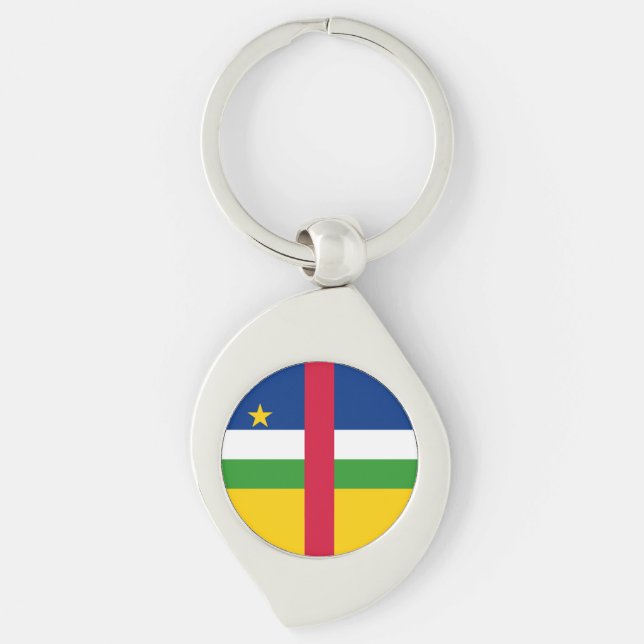 Central African Republic Flag Key Ring (Front)