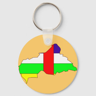 Central African Republic flag map Key Ring