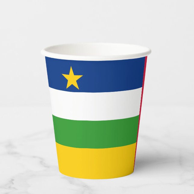 Central African Republic Flag Paper Cups (Front)