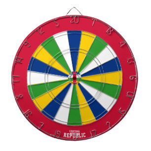 Central African Republic Flag Patriot's Bullseye Dartboard