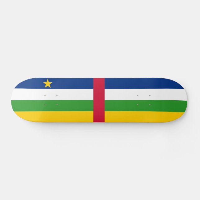 Central African Republic Flag Skateboard (Horz)
