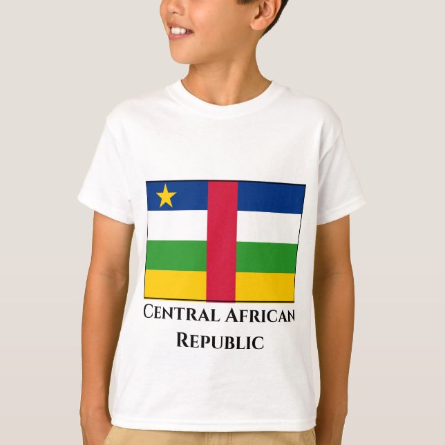 Central African Republic Flag T-Shirt (Front)