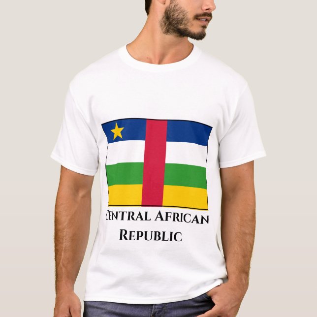 Central African Republic Flag T-Shirt (Front)